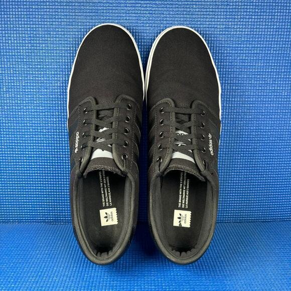 ? ADIDAS SEELEY XT Men`s Size 12 Black White Skateboarding Shoes C77589 main image 4